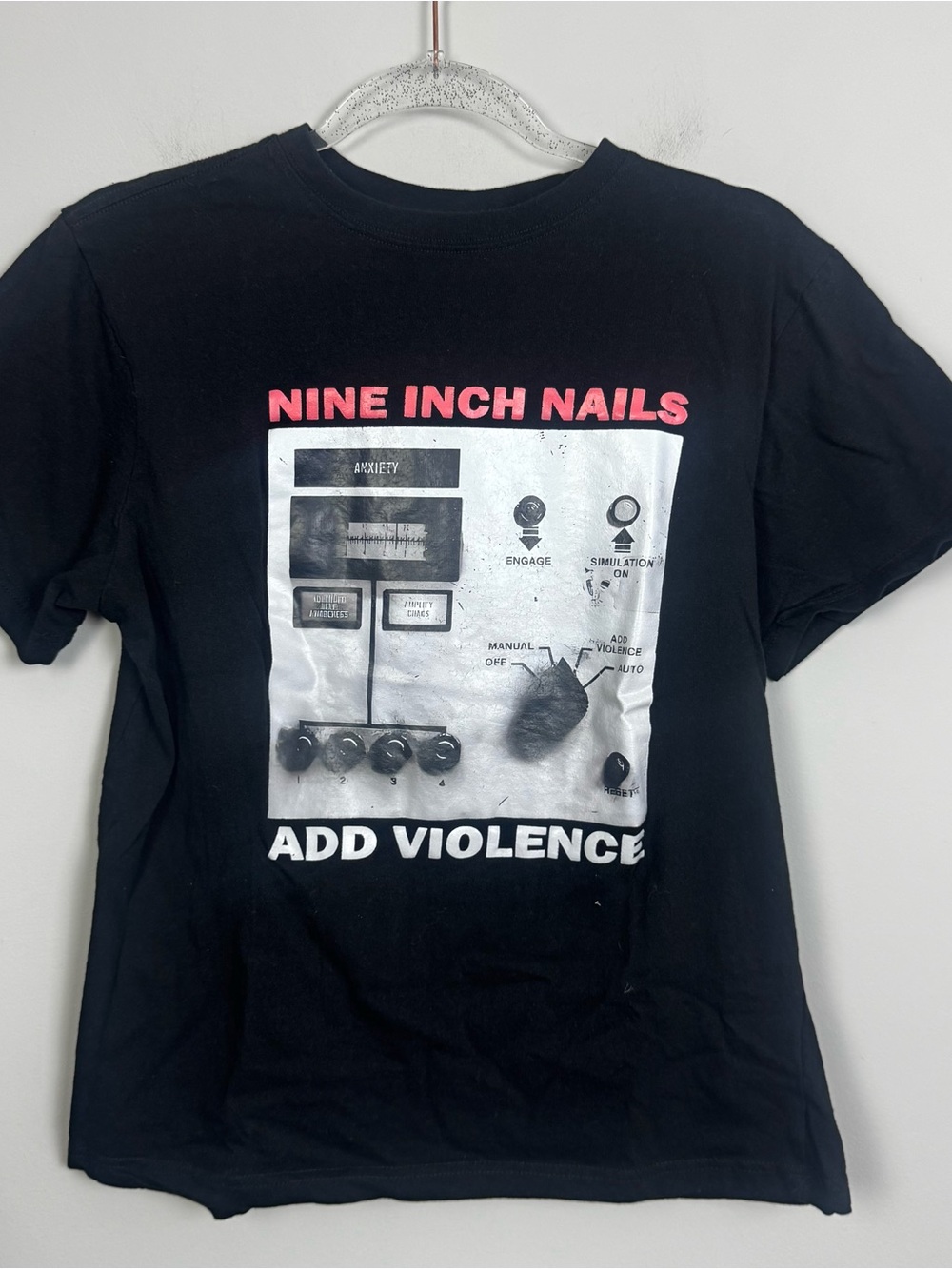 M&T | Nine Inch Nails "Add Violence" Black Graphic Tee Women’s Size Small - Picture 2 of 7